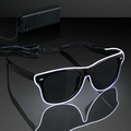EL Wire White Neon Sunglasses (Blank)